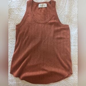 Rust Sleeveless Knit Top